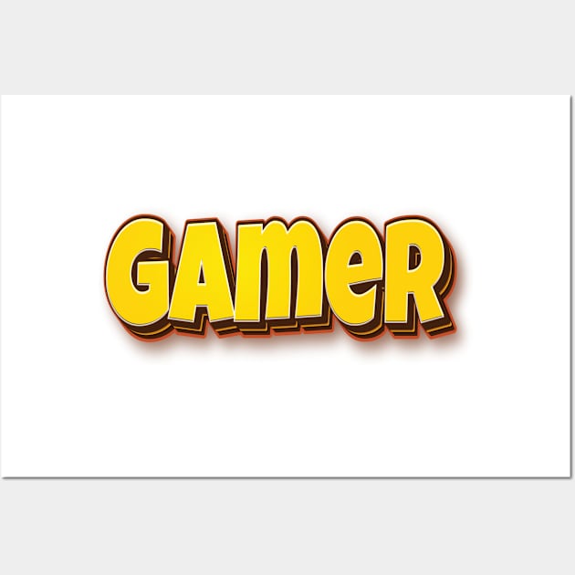 Gamer Video Gaming Words Gamers Use. I Love Playing Esports! Wall Art by ProjectX23Red